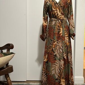 Natalie Martin Elegant Multicolor Wrap Dress